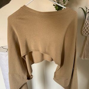 Cozy cropped sandy sweater